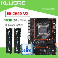 Kllisre Motherboard kit xeon x99 LGA 2011-3 E5 2640 V3 CPU 2pcs X 8GB =16GB 2666MHz DDR4 memory