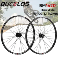BUCKLOS BM1420 MTB Wheelset Mountain Bike 27.5/29 Inch Wheelset Thru Axle Disc Brake 15*100mm 12*142mm Bicycle Wheels Bike Parts