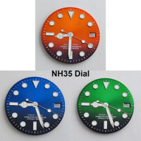 NEW NH35 dial 28.5mm Watch dial Gradient color dial Ice blue luminous dial Suitable for NH35 NH36 movement watch accessories
