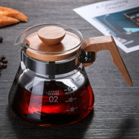 優樂悅~供應高硼硅咖啡具玻璃咖啡壺手沖咖啡壺咖啡分享壺茶壺木柄玻璃壺手沖壺 茶壺
