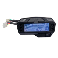 Motorcycle LCD Speedometer Digital Tachometer Gauge 7 Color Backlight Odometer for Yamaha FZ16 with