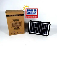 Fatro Lampu Dinding Solar SA2800 3LED Warna Kuning Lampu 3 Mata 2 Arah Kuning Warm White Lampu Pilar