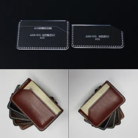 DIY ID Card Bag Making Mould, Bank Card Storage Bag Sewing Acrylic Template, Handmade Stencil Mould, Leather Craftwork Supplies