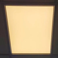 2入組 600x600 LED平板燈 110V寬壓38W 石膏板 集成吊頂燈 595x595 面板燈嵌入式 暖黃光3000K(平板燈)