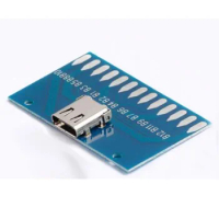 2pcs 10pcs USB3.1 TYPE-C female socket Test with PCB board TYPE-C 24PIN test board socket