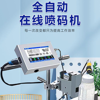 【台灣公司保固】在線噴碼機全自動生產日期批號包裝印字智能打碼機高速流水線