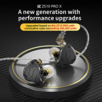 KZ-ZS10 PRO X HIFI Bass Earbuds In-Ear Monitor Noise Cancelling Earphones Metal Headset Hybrid Drivers Wired Phone Earphone