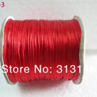 Wholesale 80M/Spool 1.5MM Red Braided Macrame Nylon Chinese Knot Cord Beading Satin Handmade Shamballa String Thread Rope