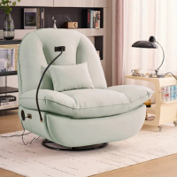Light luxury imitation medieval lounge chair with ottoman leather swivel lounge chair living room lounge sofa chaise lounge