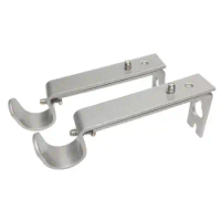 2 Curtain Rod Bracket Mounted for Diameter 19.05mm Poles