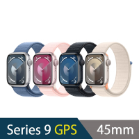 Apple Watch S9 45mm 鋁金屬錶殼配運動錶環(GPS)
