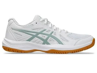 Sepatu Tenis Badminton Indoor Asics Upcourt 6 Woman White Ocean Haze 1072A107.107 40