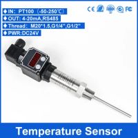 4-20mA Pt100 Liquid Temperature Transmitter Water Temperature Sensor LCD display
