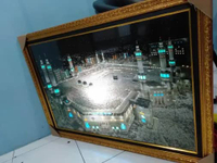 Hiasan Dinding Kota Mekkah dengan lampu Menyala