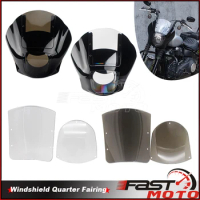 Wind Deflector Windshield Quarter Fairing For Harley Sportster XL 88-16 Headlight Fairing Windscreen Dyna Low Rider Wide Glide