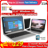 11.6 Inch 11A Windows 10 Tablet PC 2GB+64GB x5-8300 CPU Gift Docking Keyboard WIFI 1366*768 IPS Screen Quad Core Dual Cameras