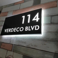 Led House Number Neon Box Acrylic Nameplate Led Neonbox Acrylic Nameplate A3