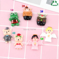 Angel Charms Slime Charms for kids Resin Charms Bear Charms 10pcs cute Fairy Charms DIY scrapbooking Charms Cartoon Charms