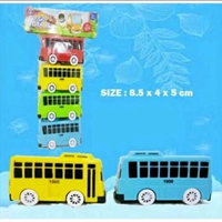 Mainan anak diecast mobil bus Tayo set kecil isi 4pcs murah mobil mobilan go go Toya kecil