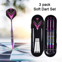 3Pcs Target Throwing Darts Set with Flight Protectors Darts Metal Tip Set Lightweight Darts Set for Dart Board