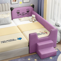 開發票 兒童拼接床大床加寬床嬰兒拼床帶護欄實木單人床邊床加寬床兒童床