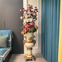 歐式落地大花瓶客廳仿真花藝套裝擺件美式家居飾品裝飾花插花擺設