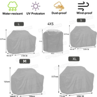 8 Size Grill cover Heavy Duty waterproof grill cover compatible with Weber UV-resistant gas grill cover