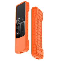 Silicone Proof Durable Soft Cover Waterproof Protective Case Rectangle Sleeve for Apple TV 4K Remote Control Orange