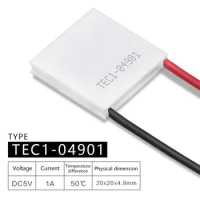 TEC1-04901 TEC1-04902 Thermoelectric Cooler Peltier DIY 20*20MM 5V 1A/2A New of semiconductor refrigeration