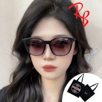 【RayBan 雷朋】亞洲版 時尚大鏡面太陽眼鏡 金屬鏡臂設計 RB4333D 601/8G 黑框漸層灰鏡片 公司貨