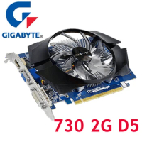 100% GIGABYTE GT 730 2GB Graphics Cards 64Bit GDDR5 Video Card for nVIDIA Geforce GPU stronger than GT 730 2G GT730 2GB Used