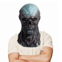 For Movie Stranger Kids Adult Cosplay Costume Headgear Halloween Funny Scary Latex Face Shield Vecna Cosplay Costume Headgear