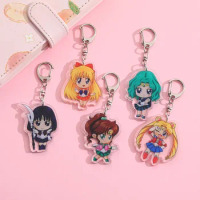 Cartoon Anime Pendant Keychains Holder Car Key Chain Key Ring Mobile Phone Bag Hanging Jewelry Gifts