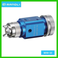 MANOLI MINI-50 Small Low Pressure Automatic Spray Gun Small Toy Lab Coating Low Viscosity Paint Spraying Mini Spray Guns