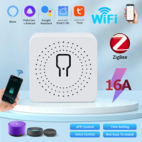 Tuya WiFi ZigBee Smart Switch 2 Way Control Smart Home Automation DIY Module Mini Smart Breaker Voice Control Alexa Google Home
