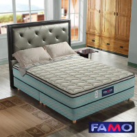 【法摩FAMO】三線加高[頂級觸感]獨立筒床墊(天絲+針織+5CM乳膠麵包床)-3.5尺單人單大床墊