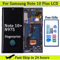 AMOLED Note 10 Plus Screen For Samsung Note10+ N975F Lcd Display Touch Screen with Frame Support S Pen Fingerprints