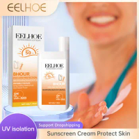 EELHOE Sunscreen Lotion Solar Protector Cream Oil Control Sunscreen Waterproof Refreshing Sun Protective Cream Body Sunblock 50g