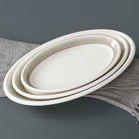 仿瓷盤子商用飯店餐廳炒菜盤密胺魚盤塑料加厚餐盤酒店橢圓形深盤