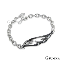 GIUMKA情侶手鍊天使之翼 精鍍正白K 天使翅膀 單個價格 MB00046