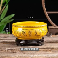 陶瓷家用聚寶盆客廳玄關裝飾品風水聚財香爐開業喬遷擺件