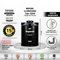 Tangki Air Tanam / Toren Pendam MPOIN PLUS 1200 U-Ground Hitam