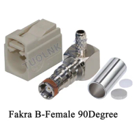 Fakra Crimp Right Angle Connector for RG316 RG174 LMR100 Cable Car Radio FM GPS Antenna Fakra Adapter A B C D E F G H K Z