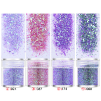 4ขวด Shinning Filling Flash Glitter Powder UV Epoxy Resin Pigment Dust Manicure DIY Fingers Beauty Nail Art Sequins