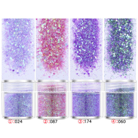 4ขวด Shinning Filling Flash Glitter Powder UV Epoxy Resin Pigment Dust Manicure DIY Fingers Beauty N