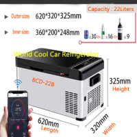 22L Alpicool Auto Car Refrigerator 12V Compressor Portable Freezer Cooler Fridge Quick Refrigeration Home Outdoor Picnic Cool