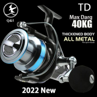 Q&amp;L TD 8000-9000 12+1BB CNC Fishing Reel Fishing Reel 40kg Max Drag 4.9:1 Sea All Metal Spinning Fishing Reel Trolling Reel