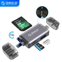 ORICO ORICO 3CR61 6 In 1 Card Reader USB 3.0 USB 2.0 Type C To SD SD TF Adapter Smart Memory SD OTG Cardreader for Laptop