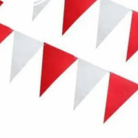 Banner Flag merah putih segitiga / Bendera merah putih segitiga / Hias