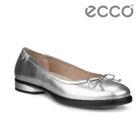 ECCO SCULPTED LX 雕塑高雅蝴蝶結平底鞋 女鞋 銀色